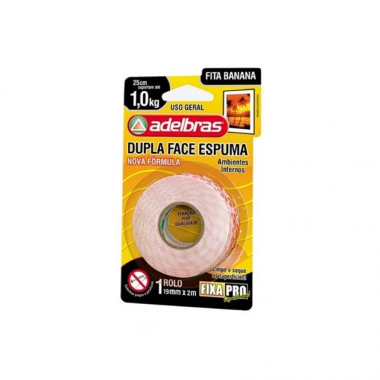 FITA DUPLA FAC ESPUMADA 19MMX2.0M ADELB