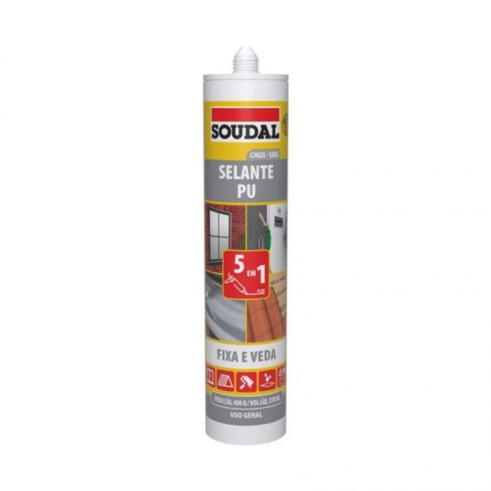 SELANTE PU 5X1 UNIVER SOUDAL CINZA 445G