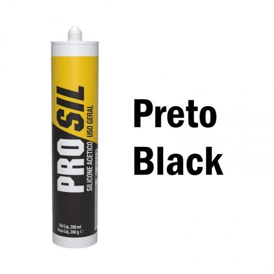SILICONE  PRETO 244G VIDRO/ALUMIO SOUDAL