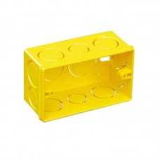 12456 - CAIXA LUZ PLASTICA AMARELA 4X2 AKATO*