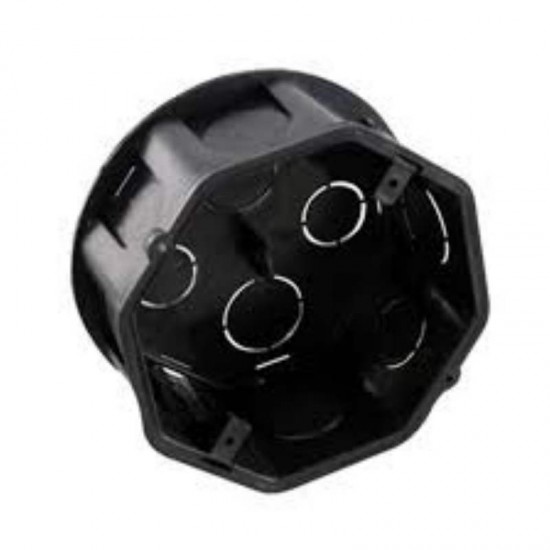 CAIXA LUZ OCTAGONAL PRETA 4X4 AKATO*